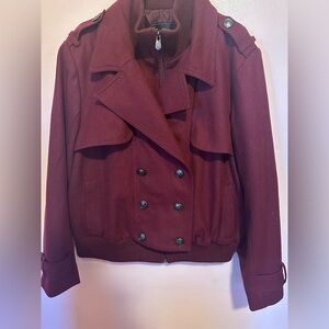 Sean John Maroon Heavy Bomber Jacket 3x